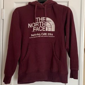 North Face burgundy hoodie